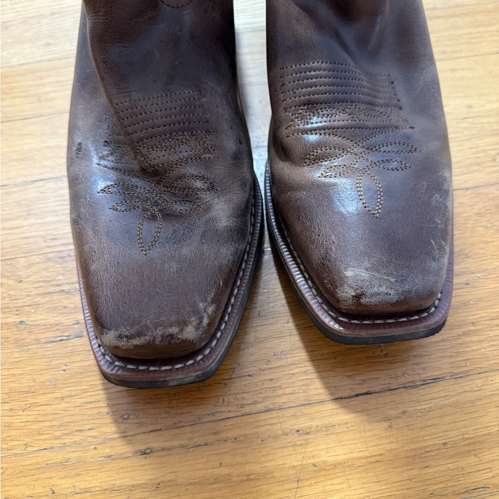 Laredo Balance Man Brown Leather Cowboy Boots 9.5 - Picture 4 of 8